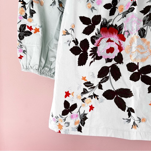 NWT Anthropologie Let Me Be Long-Sleeve Embroidered Mini Dress - Picture 7 of 10